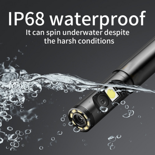 Endoscope industriel rotatif P120 à double lentille de 8 mm avec écran, diamètre du tuyau arrière de 9 mm, spécification : tube de 10 m SH51031782-010